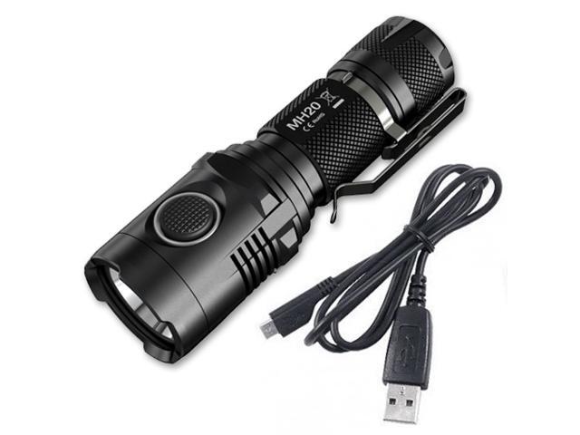 Nitecore NU10 160 Lumens USB Rechargeable Headlamp with White and Red LEDs USB Cable and Lumentac Adapter