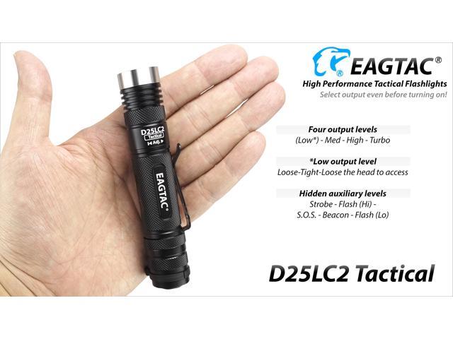Combo: Eagletac D25LC2 Tactical Flashlight 1160 Lumens -CREE XP-L HI Cool  White V3 LED w/Eco-Sensa Multi-function Portable USB charger +NL183 