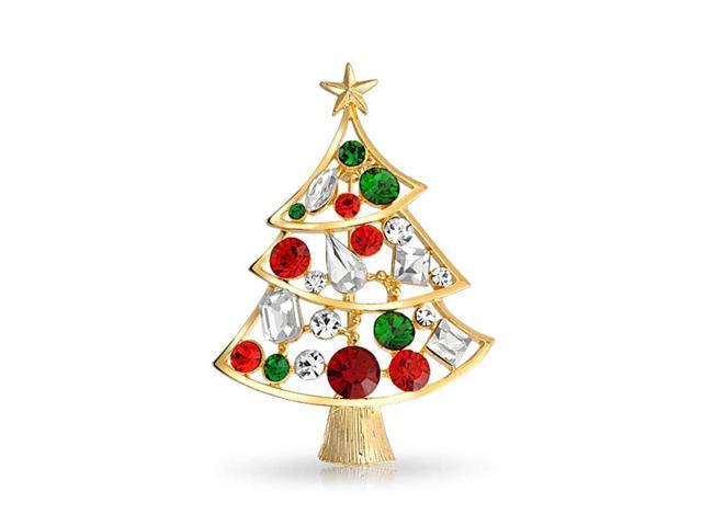 Bling Jewelry Christmas Gifts Christmas Tree Pin Green Crystal Gold Plated FAJ DBH00828 Bling Jewelry Christmas Gifts Christmas Tree Pin Green Crystal Gold Plated FAJ DBH00828