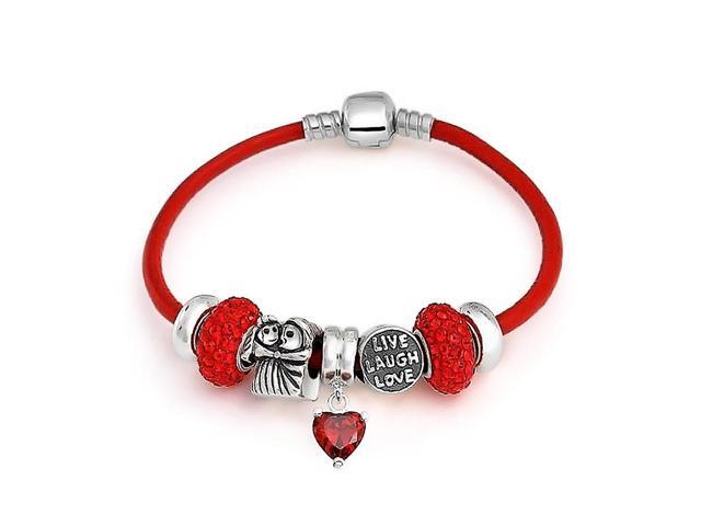 Love To Shop Handbag Purse European Bead With Red Heart For Charm Bracelets