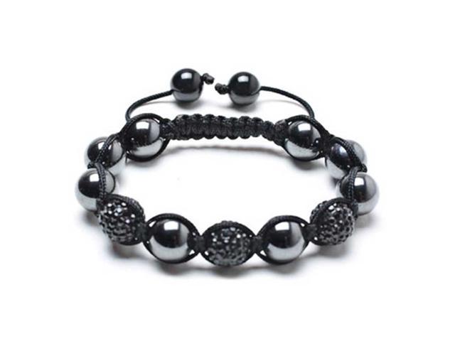 mens black crystal bracelet