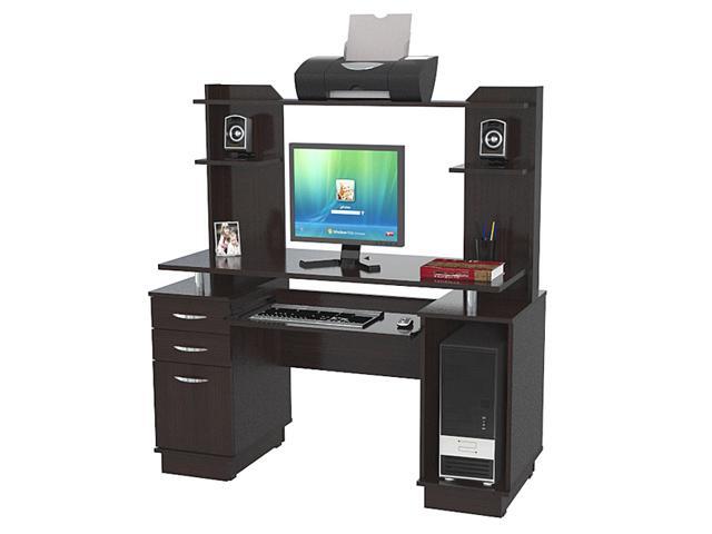 Inval Credenza Computer Workstation With Hutch Newegg Com