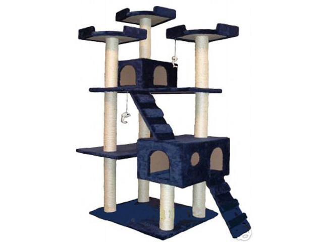 Cat Tree Collosal Deluxe Blue Condo House Scratcher 72-inch Furniture