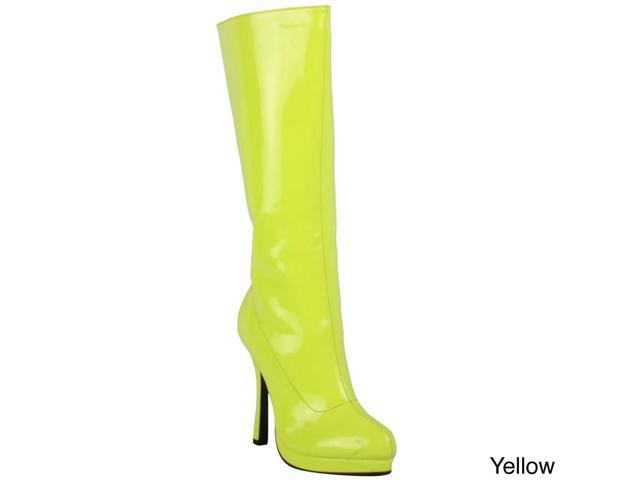 neon knee high boots