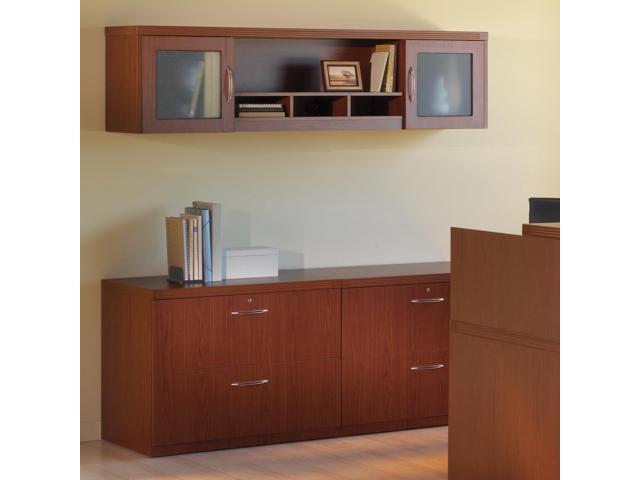 Mayline Aberdeen Glass Door Wall Mount Hutch Newegg Com