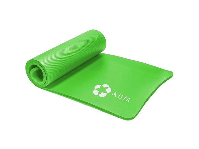 AUM High Density HD Foam Tech Yoga Exercise Mat - 72" x 24" x 1/2" - Kiwi Green
