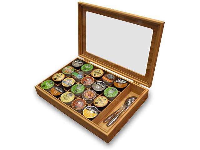 Keurig K Cup Bamboo Coffee Capsule Organizer Display Box Keurig K Cup Bamboo Coffee Capsule Organizer Display Box