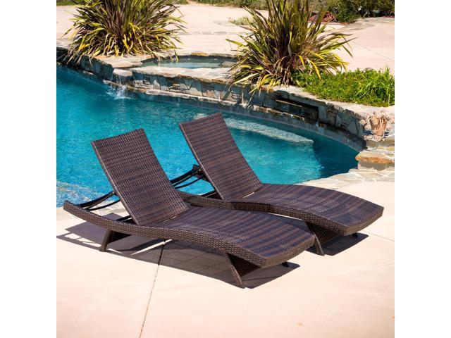 Christopher Knight Home Toscana Outdoor Brown Wicker Lounge Chairs (Set