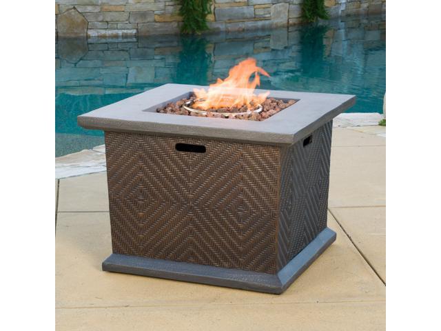 Christopher Knight Home Dundee Outdoor 32 Inch Square Propane Fire