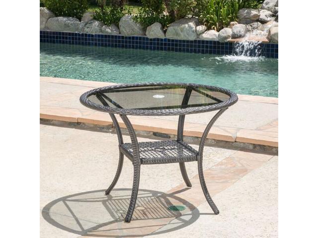 Christopher Knight Home San Pico Outdoor Round Wicker Dining Table