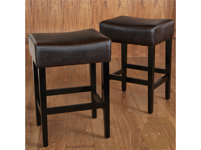 Christopher Knight Home Lopez Backless Brown Leather Counterstools Christopher Knight Home Lopez Backless Brown Leather Counterstools Set Of 2