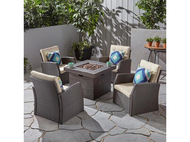 Christopher Knight Home St Marta Conversation Set With Fire Pit