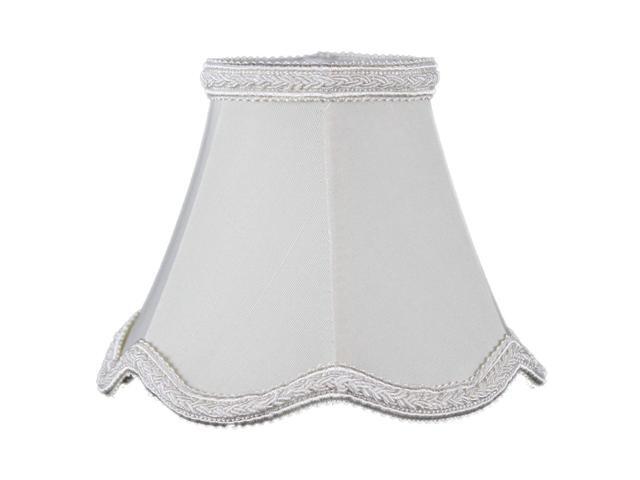 Crisp Scallop Stretch Clip On Candlelabra Shantung Fabric Lamp Shade Crisp Scallop Stretch Clip On Candlelabra Shantung Fabric Lamp Shade 2 5x5x4