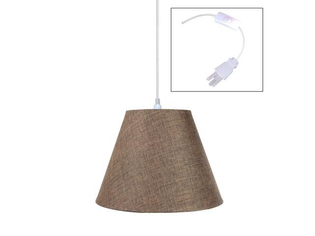 1 Light Plug In Swag Pendant Lamp Light Oatmeal 6x12x9