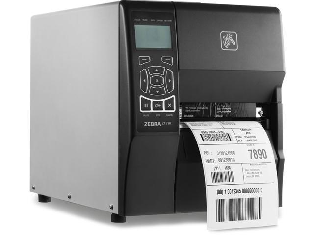 Zebra ZT230 4” Industrial Thermal Transfer Label Printer, LCD, 203 dpi, Serial, USB, ZebraNet n Print Server (US & CAN), Peel, ZPL, EPL, XML Support, US Cord - ZT23042-T11A00FZ