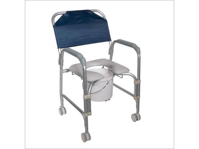 Lightweight Portable Shower Chair Commode With Casters - Newegg.com