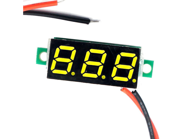 (5 Pack) JacobsParts DC 2.4-30V 2-Wire Voltmeter 3-Digit LED Display ...