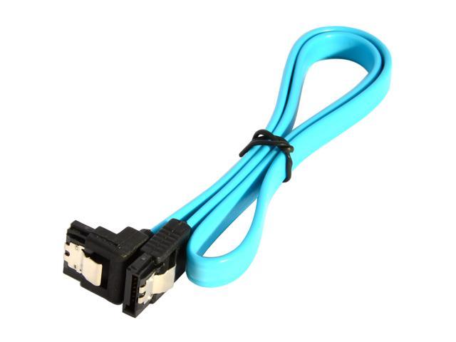 JacobsParts SATA Cable SATA III 6Gbps 90 Degree Right Angle with Locking  Latch 18 Inches for HDD SSD - Black