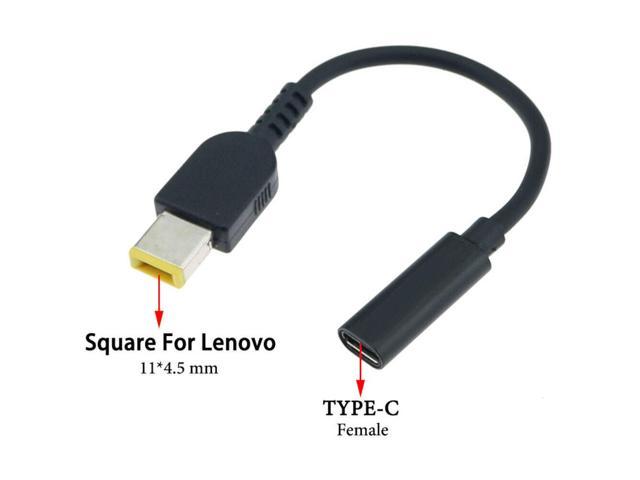 Usb C Type C To Square Tip For Lenovo Thinkpad Ideapad Yoga Power Adapter Cable