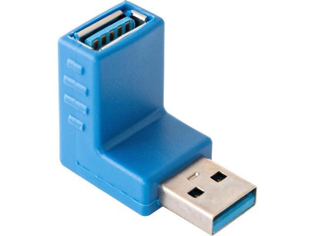 USB 3.0 Right Angle Connector Type-A Male to Female 90 Degree Extension ...