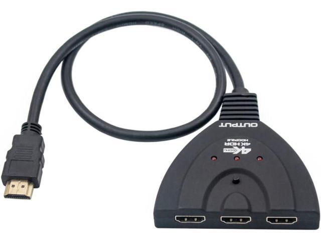 4K 3 In 1 HDMI Switch Cable Splitter HD HDMI2.0 HDMI-compatible Switch Adapter
