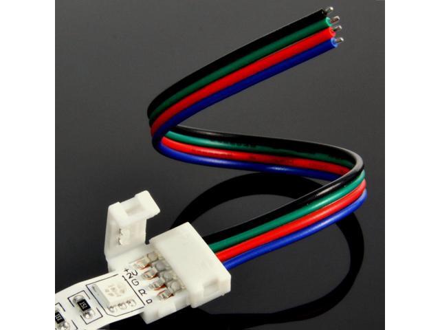 10mm (5050) Solderless LED Light Strip Connector Extension, Multi Color RGB- 6 Inch (4 Pk) Strip To Strip Any Angle Connector For LED Strip Light & Tape Light In Kitchens, Cabinets - Foto 10