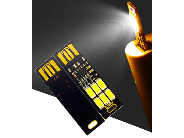 5pcs 6-LED USB Portable Keychain Lamp with Touch Dimming 1W Daylight ...