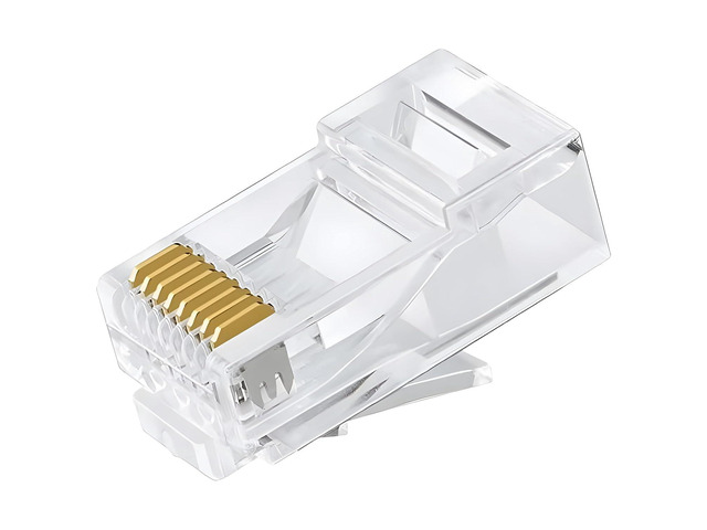 100pcs RJ45 Modular Plug Network Cable LAN Connector Plug End 8P8C CAT5 ...
