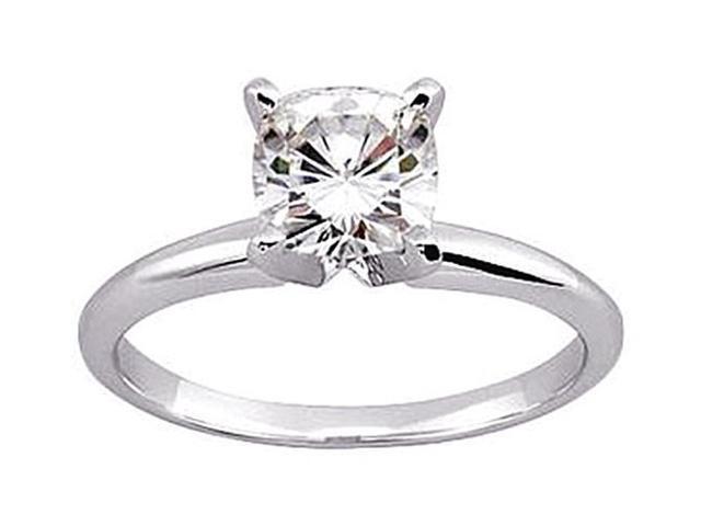 Cushion Cut Diamond Solitaire Ring 1 25 Ct White Gold Newegg Com