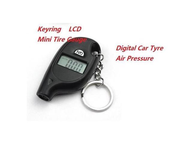 2 Pack Mini Tire Gauge Keyring Digital LCD Digital Car Tyre Air PSI Pressure