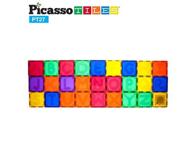 PicassoTiles Magnetic Building Blocks 27pc Alphabet Magnet Tiles Toy PT27 