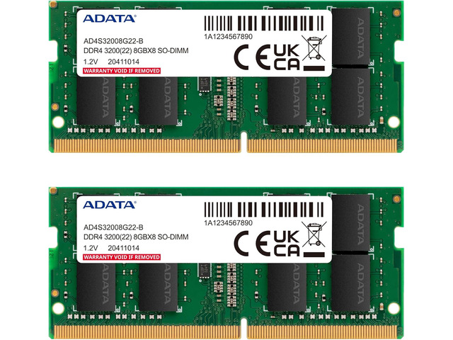 ADATA 16GB (2 x 8GB) 260-Pin DDR4 SO-DIMM DDR4 3200 (PC4 25600) Laptop ...