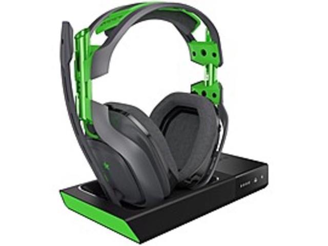 Astro A50 Wireless Headset + Base Station - Stereo - Green, Gray - Wireless - 30 ft - 20 Hz - 20 kHz - Over-the-head, Over-the-ear - Binaural - Circumaural - Noise Canceling
