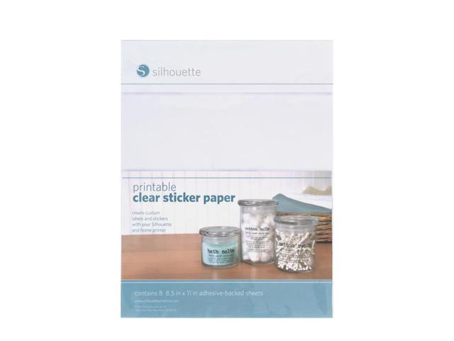 Silhouette Printable Clear Sticker Paper.