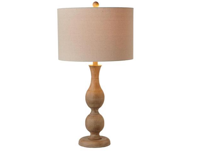 Light Orange Decorative Faux Wood Base Turned Medium Floor Lamp 29 Newegg Com