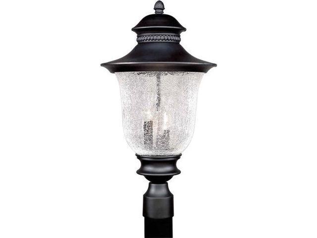 Forte Lighting 3 Light Cast Aluminum Outdoor Post In Black 1727 03 04 Newegg Com