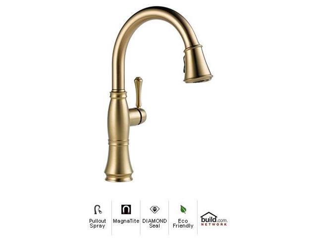 Delta 9197 Cz Dst Cassidy Pull Down Spray Kitchen Faucet With Delta 9197 Cz Dst Cassidy Pull Down Spray Kitchen Faucet With Forward Rotating Handle Magnetic Sp Champagne Bronze