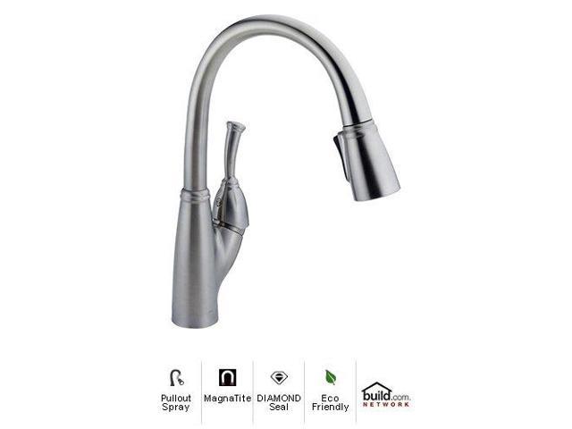 Delta 989 Ar Dst Allora Pullout Spray Kitchen Faucet With