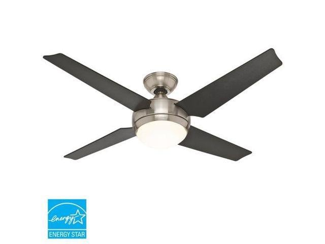 Hunter 59072 52 in. Sonic Brushed Nickel Ceiling Fan with LED and Handheld Remote