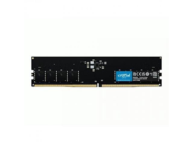 Crucial 16GB DDR5 SDRAM Memory Module - For Desktop PC - 16 GB - DDR5-4800/PC5-38400 DDR5 SDRAM - 4800 MHz Single-rank Memory - CL40 - 1.10 V - OEM - Non-ECC - Unregistered - 288-pin - DIMM