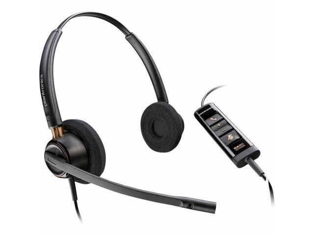 Poly EncorePro 525 Headset - Stereo - USB Type A - Wired - 35 kHz - 21 kHz - Over-the-ear, On-ear - Binaural - Ear-cup - 6.84 ft Cable - Noise Cancelling, Omni-directional Microphone - Black