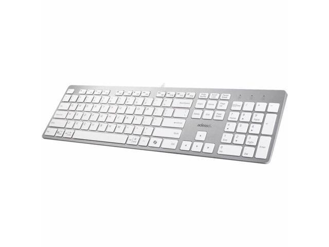 Adesso AKB-730UW Scissor Switch Keyboard with Copilot AI Hotkey AKB-730UW, White