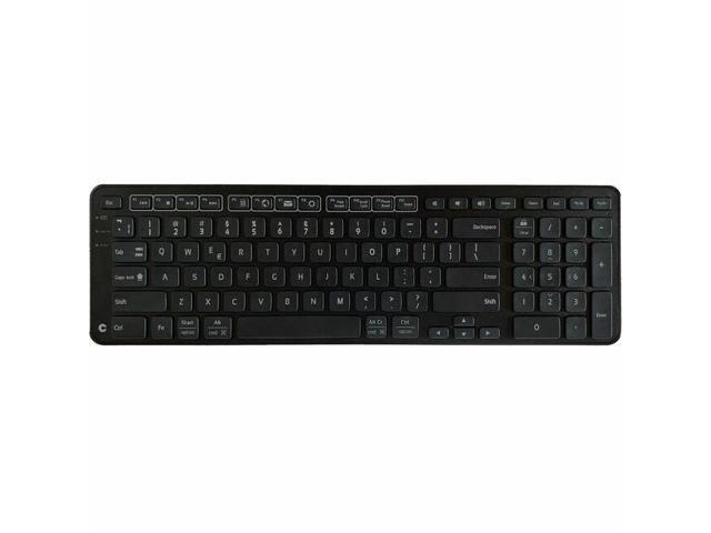 Contour Balance Keyboard - Wireless Connectivity - Windows, Mac OS X - PC, Mac - Plastic - AAA Battery Size Supported - Black