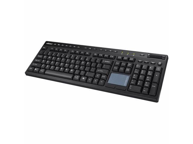 Adesso Wireless 104 Key Full Size Keyboard with Touchpad WKB-4450UB