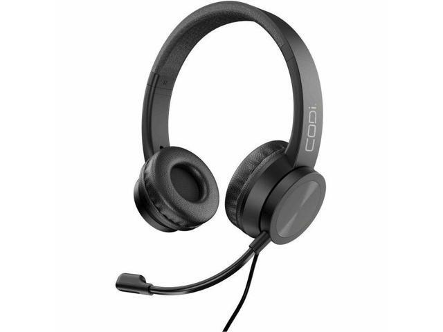 CODi Voice-Isolating USB-A Headset with Boom Microphone - Stereo - USB Type A - Wired - Over-the-head, On-ear - Binaural - Supra-aural - 5 ft Cable - Noise Canceling