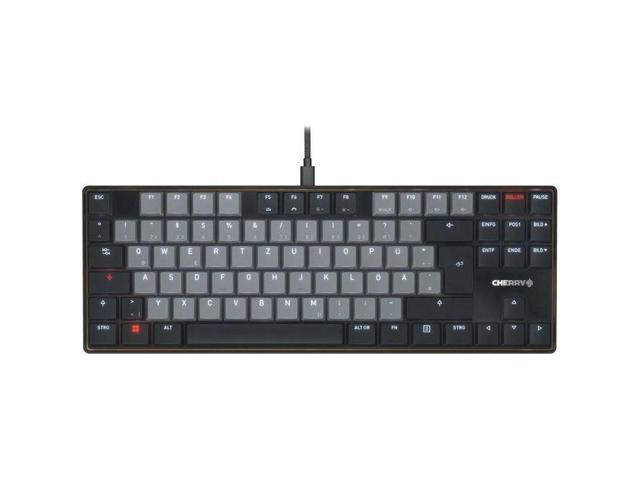 CHERRY KC 500 MX LP TKL MX LP Mechanical Low-profile Keyboard in a Slim Design - Black, Wired Compact Keyboard with Backlighting, MX2A IVORY Switches, PBT Keycaps, Foldable Feet, Slim Design