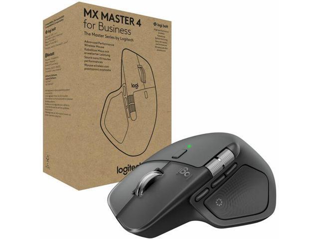 Logitech MX Master 4 for Business, Wireless Mouse with Quiet Clicks, 8K DPI, MagSpeed Scrolling, Logi Bolt Receiver, Bluetooth, Actions Ring, Haptics, USB-C Charging - Graphite - Darkfield - Wireless
