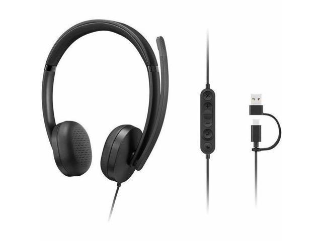 Lenovo Wired VoIP Headset 5000 - Microsoft Teams Certification - Stereo - USB Type A, USB Type C - Wired - 32 Ohm - 20 Hz to 20 kHz - Over-the-head - Binaural - Supra-aural - 6.23 ft Cable - Noise Red