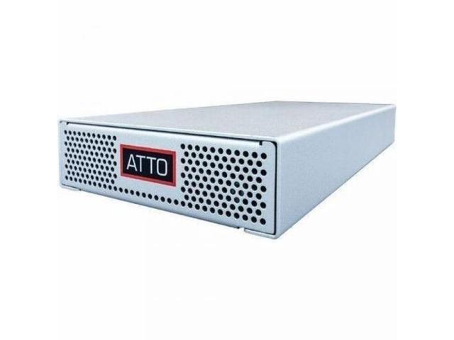 ATTO Technology ThunderLink NS 5102 Thunderbolt 5 to 100Gb Ethernet Adapter - Thunderbolt 5 - 100 Gbit/s Data Transfer Rate - Optical Fiber - QSFP28 - Desktop - TAA Compliant (TLNS-5102-D00)
