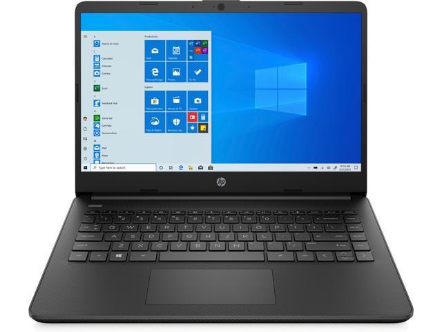 HP 14 Series 14" Laptop - Intel Celeron N4020 - 4GB RAM - 64GB eMMC - Windows 10 Home in S mode - Jet Black  14-dq0020nr (47X75UA#ABA)
